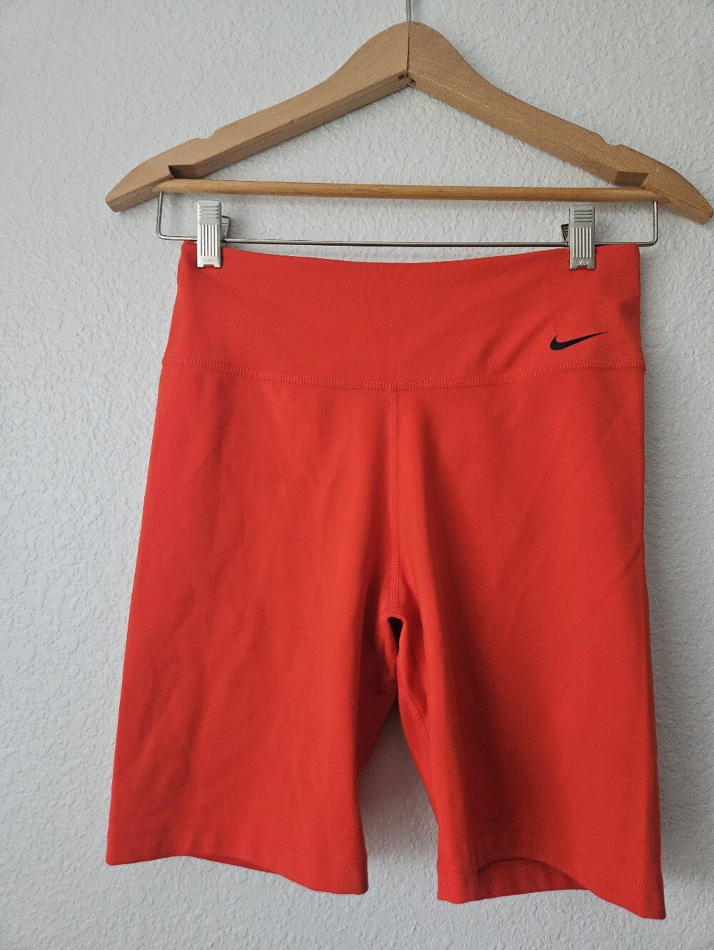 Red orange nike spandex shorts, small
